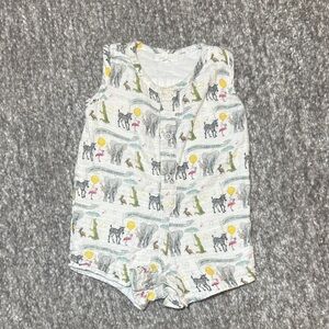 EUC Nola Tawk And they all ask for you Muslin romper 6/12mo